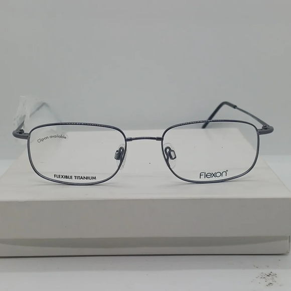 NWT MEN'S FLEXON EYEGLASS FRAMES 610 GUNMETAL - Picture 1 of 3